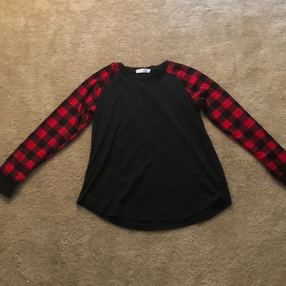 Black and red checkered shirt